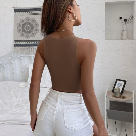 COPY - Crop Basic Rib-knit Sports Tank Top *NEW* - Picture 7 of 11